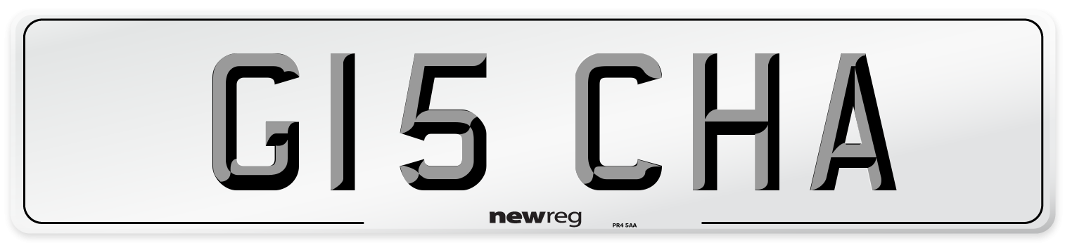 G15 CHA Number Plate from New Reg